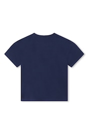 Kenzo Kids Blue Logo Unisex T-Shirt - Image 4 of 4