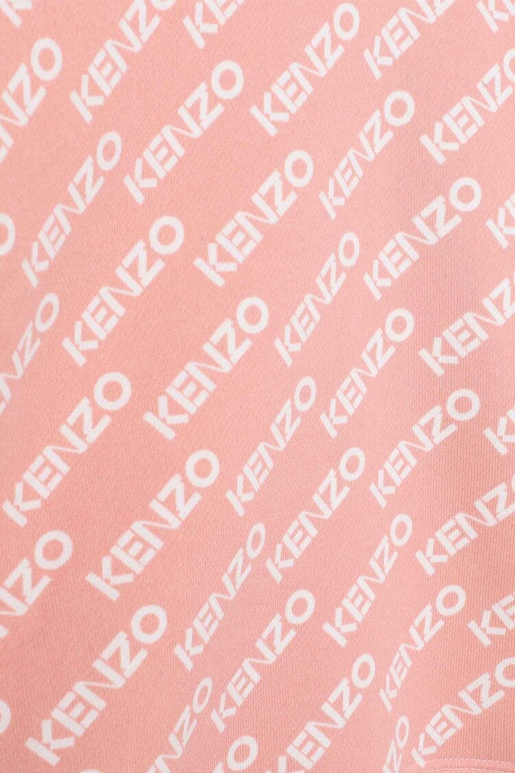 Kenzo Kids Pink All Over Logo Sweatshirt - Image 3 of 3