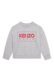 Kenzo Kids Grey Logo Sweatshirt - Image 1 of 3