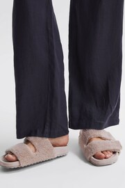 Reiss Taupe Farrah Wool Sliders - Image 2 of 5