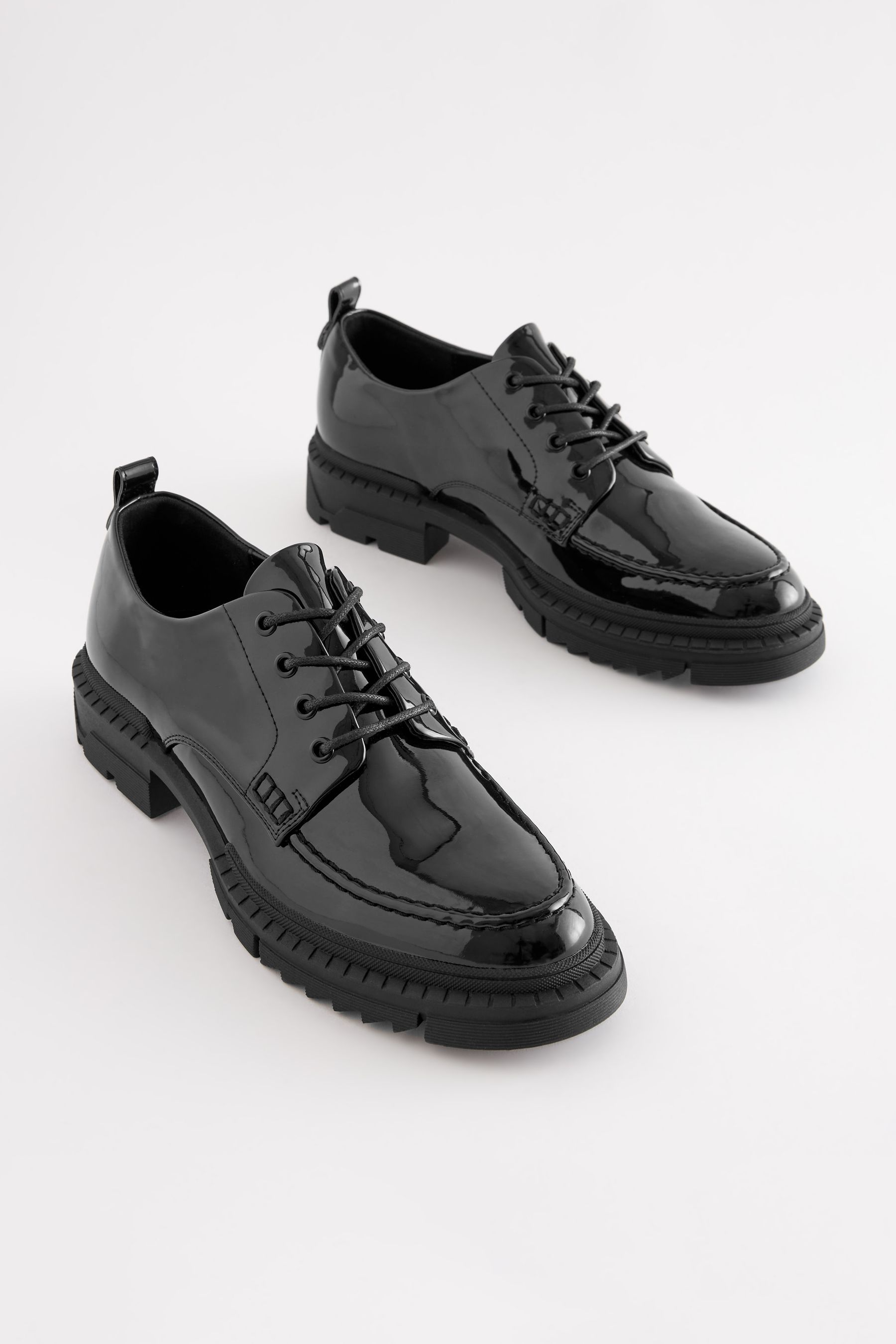 Buy Black Forever Comfort Chunky Sole Lace Up Shoes from Next Luxembourg