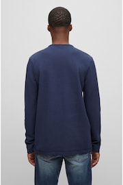 BOSS Blue Tempesto Long Sleeve Cotton T-Shirt - Image 2 of 5
