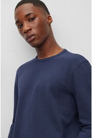 BOSS Blue Tempesto Long Sleeve Cotton T-Shirt - Image 4 of 5