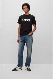 BOSS Black/White Logo Large Chest Logo T-Shirt - Image 3 of 6