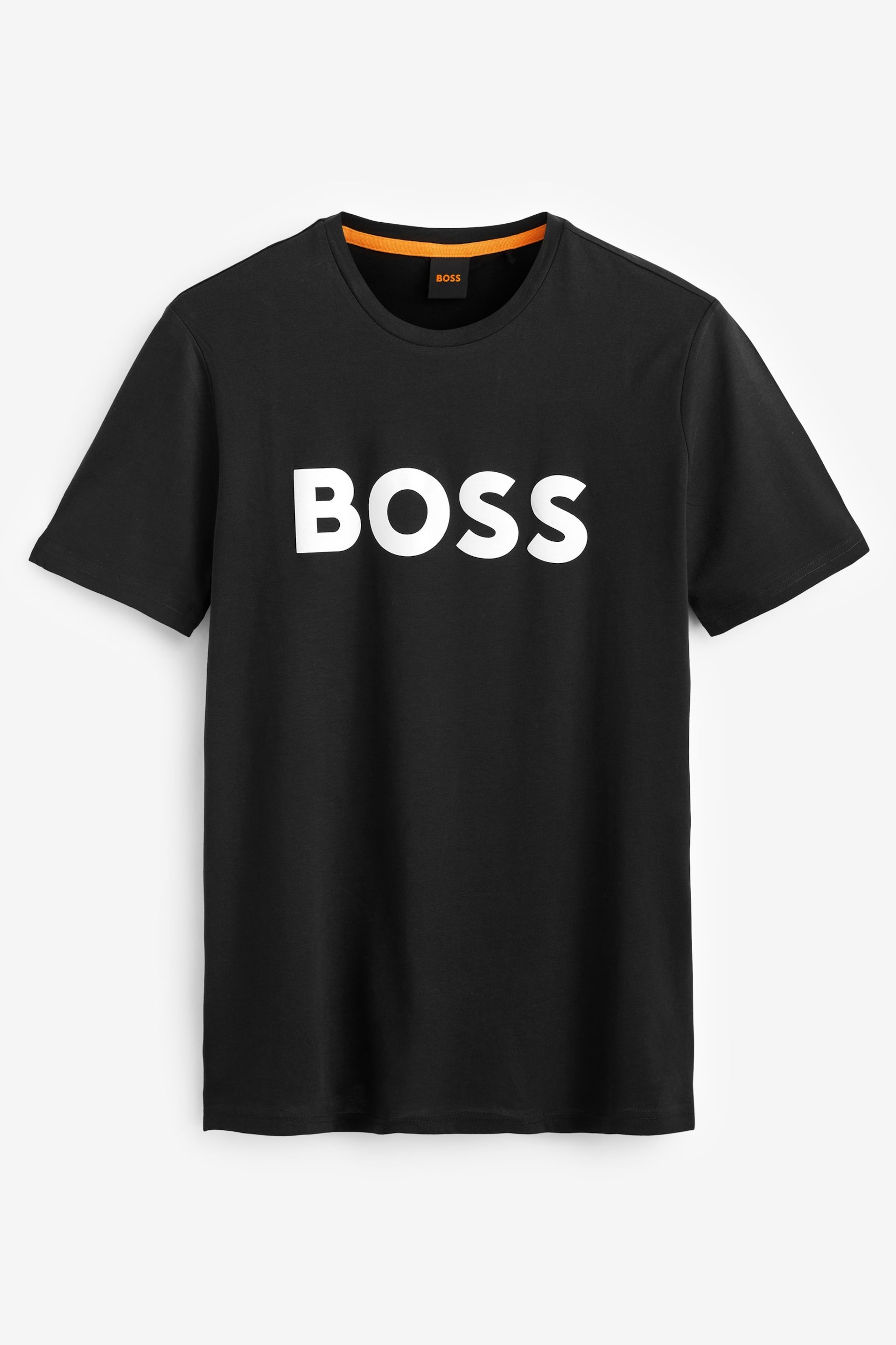 BOSS Black/White Logo Large Chest Logo T-Shirt - Image 5 of 6