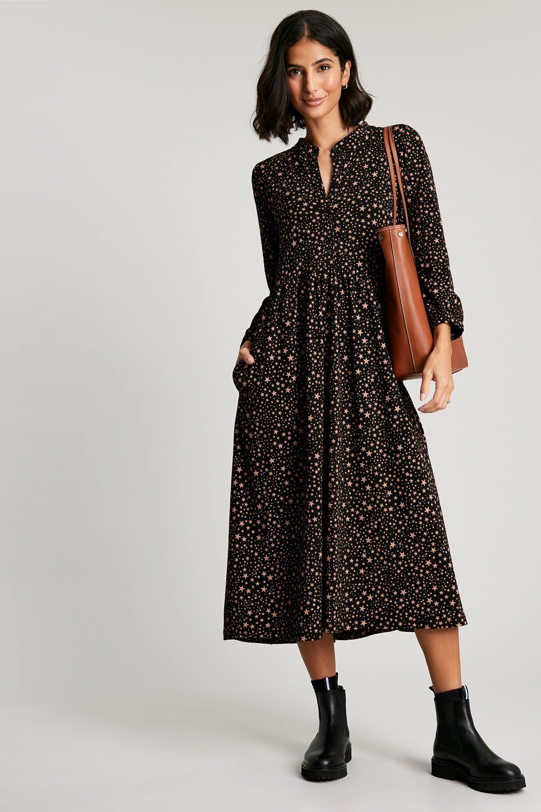 Buy Joules Clara Button Down Black Jersey Dress from Next Lithuania