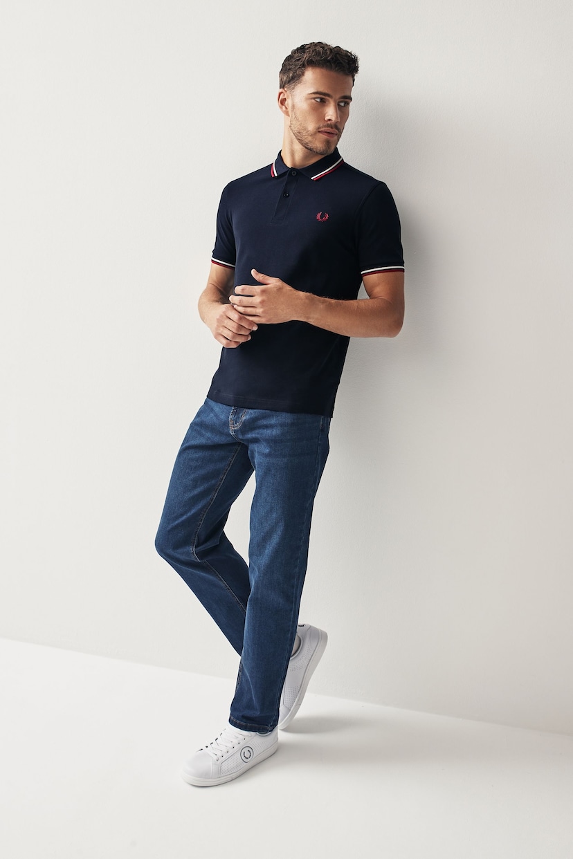 Fred Perry Mens Twin Tipped Polo Shirt - Image 2 of 10