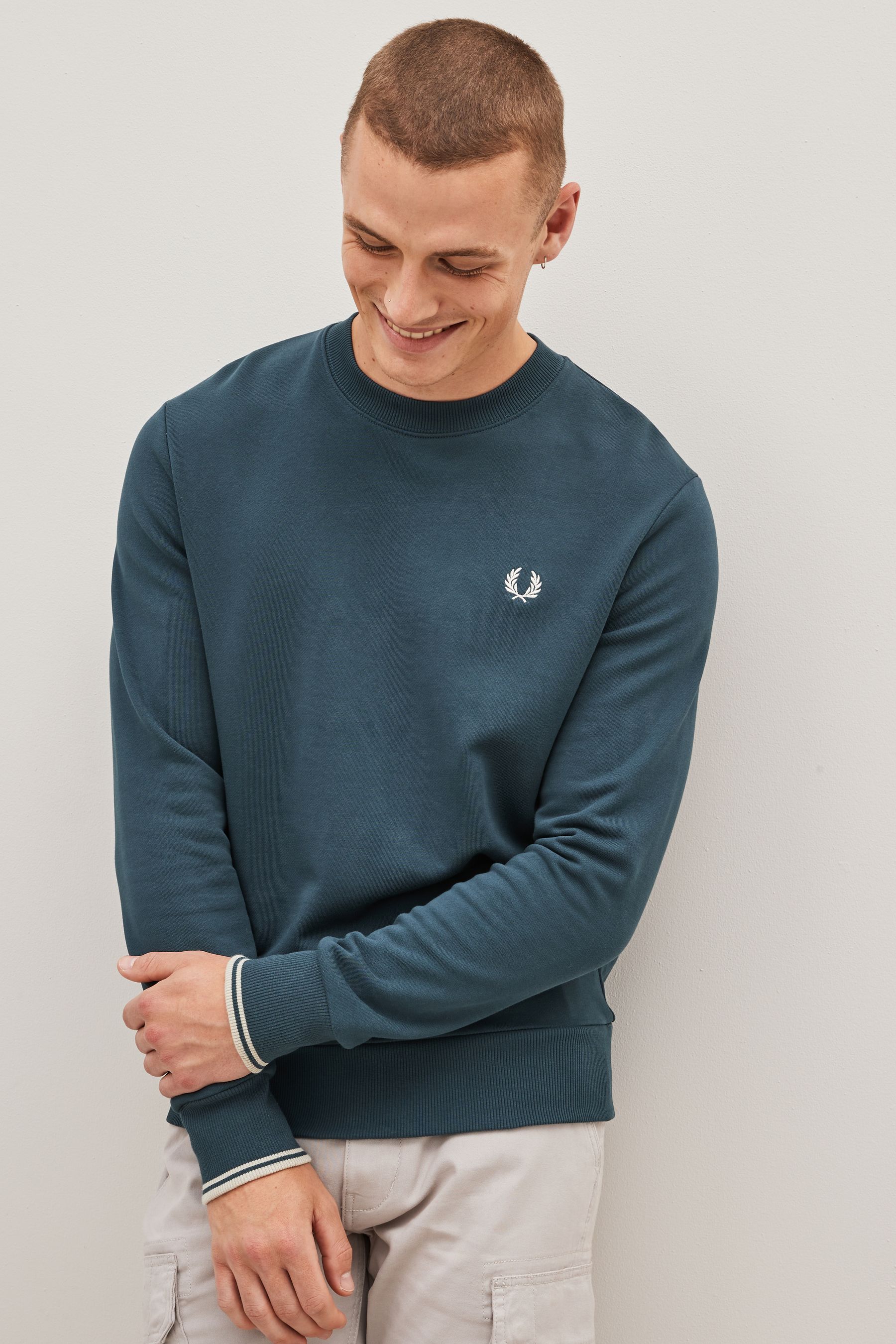 Buy Fred Perry Crew Neck Sweatshirt from Next Luxembourg