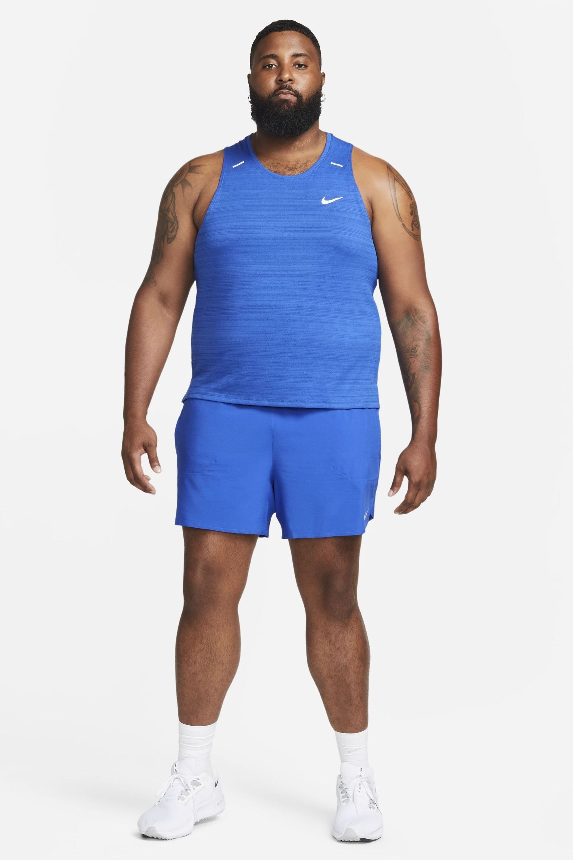Nike Blue Dri-FIT Stride 5 Inch Running Shorts - Image 7 of 16