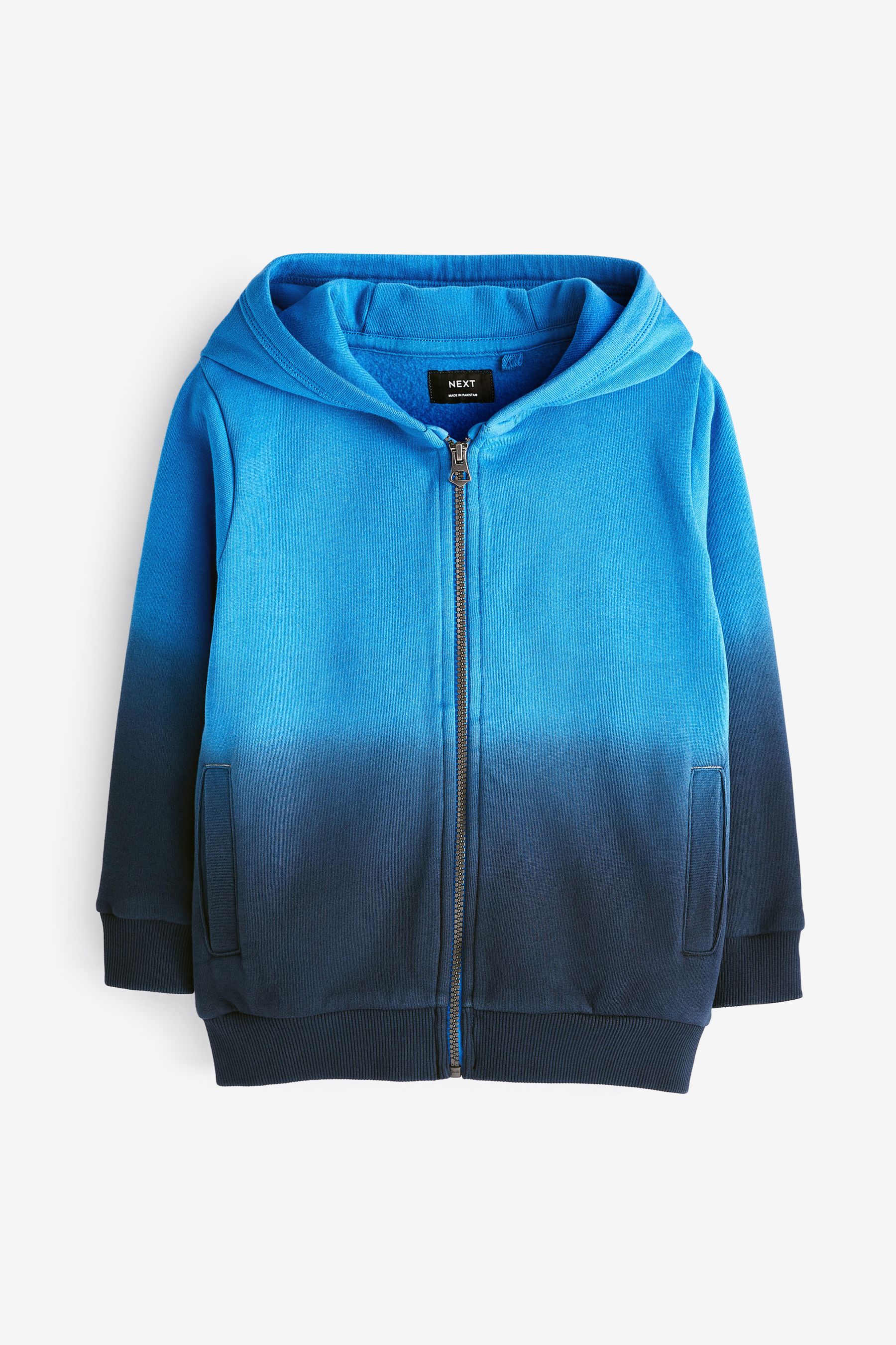 Buy Blue Black Ombre Zip Through Hoodie 3 16yrs from Next Luxembourg