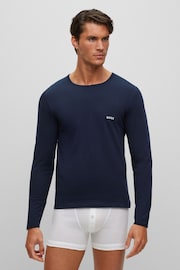 BOSS Black Long Sleeve T-Shirt 3 Pack - Image 5 of 8