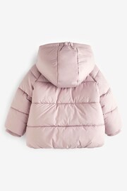 Lilac Purple Padded Baby Jacket With Hood (0mths-2yrs) - Image 2 of 6