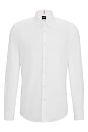 BOSS White Regular Fit Buttondown Oxford Long Sleeve Shirt - Image 6 of 6