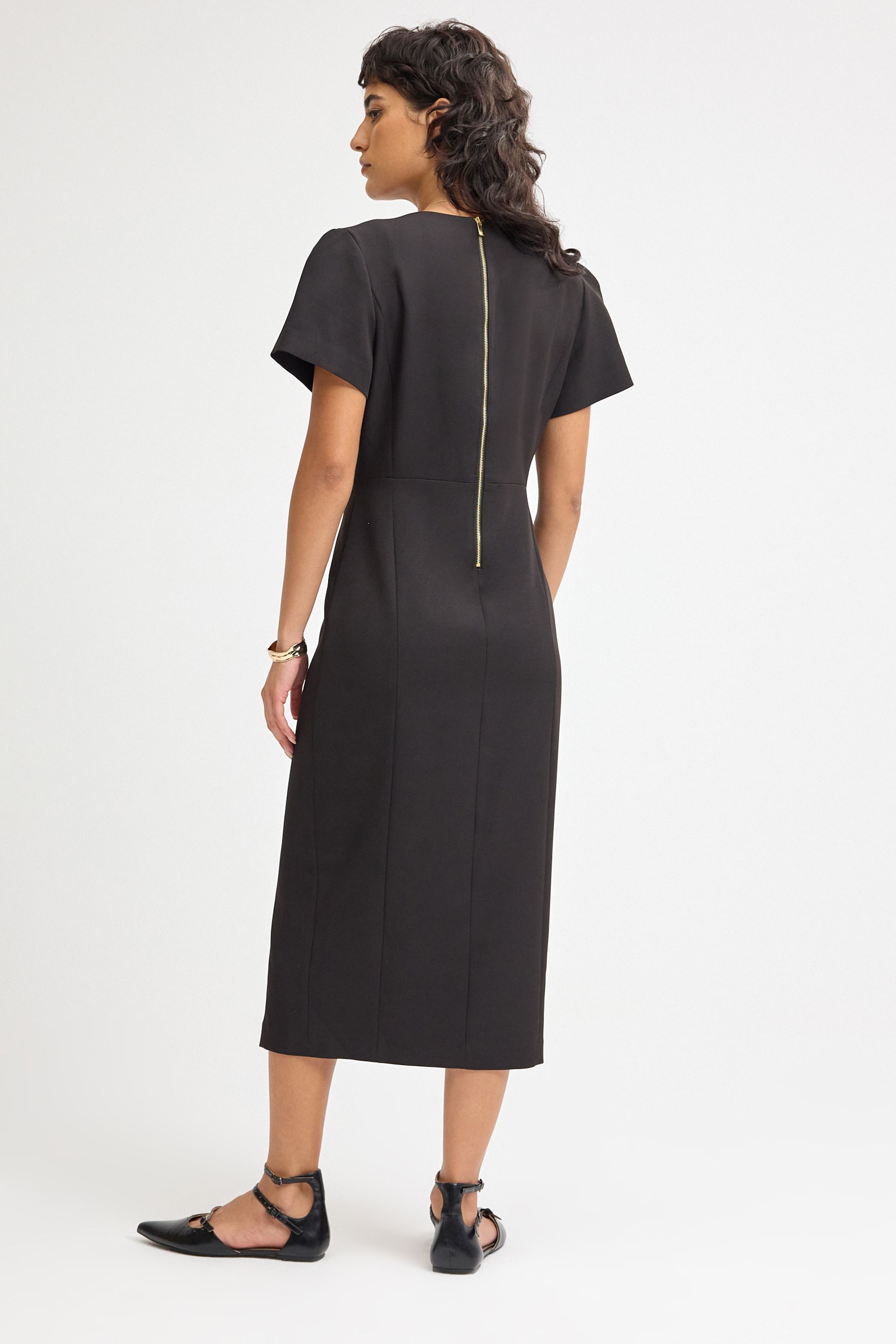 Buy Black Tailored Midi Pencil Dress from Next Luxembourg