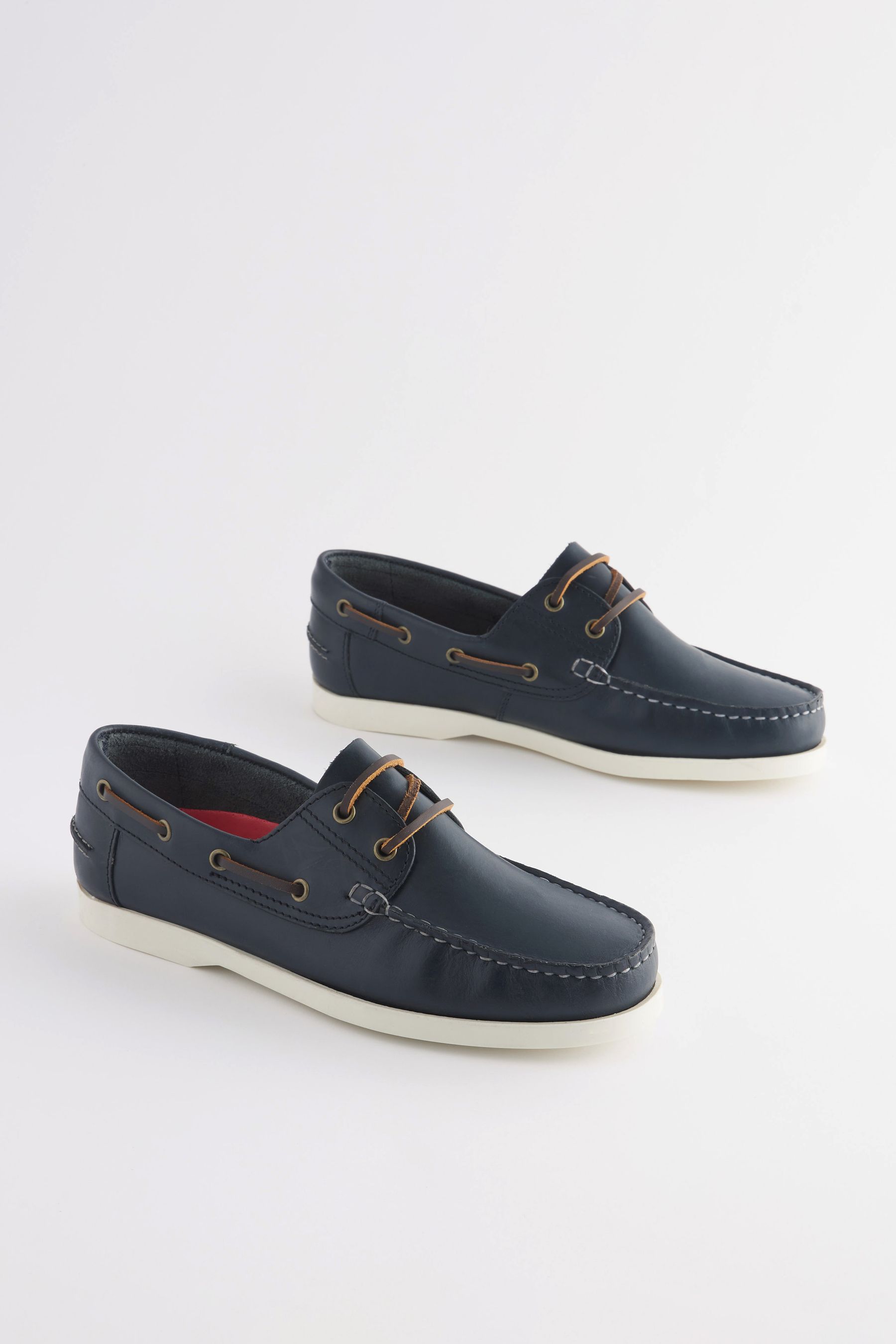 Buy Navy Blue Wide Fit Classic Boat Shoes from Next Luxembourg