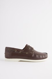 Brown Wide Fit Classic Boat Shoes - Image 3 of 6