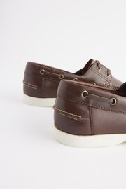 Brown Wide Fit Classic Boat Shoes - Image 5 of 6