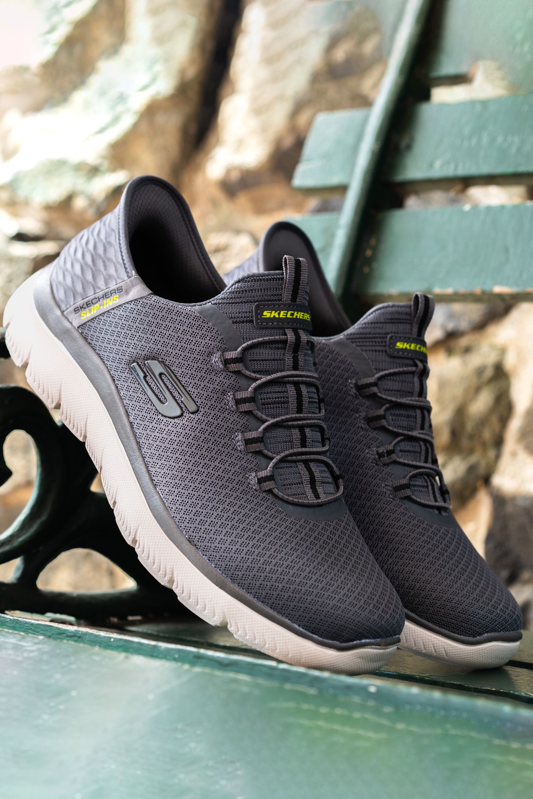 Skechers Grey Summits High Range Mens Slip In Trainers