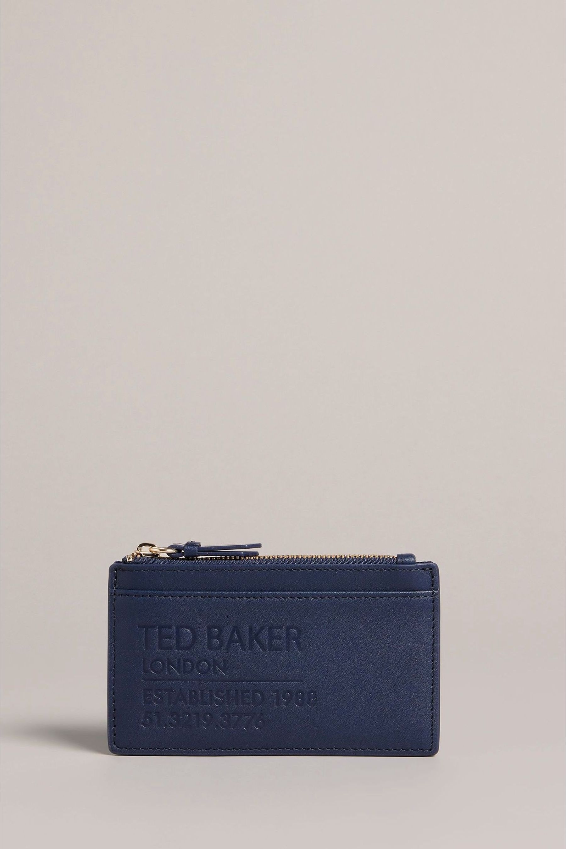 Buy Ted Baker Navy Blue Darcena Branded Webbing Zip Coin Purse from Next Luxembourg