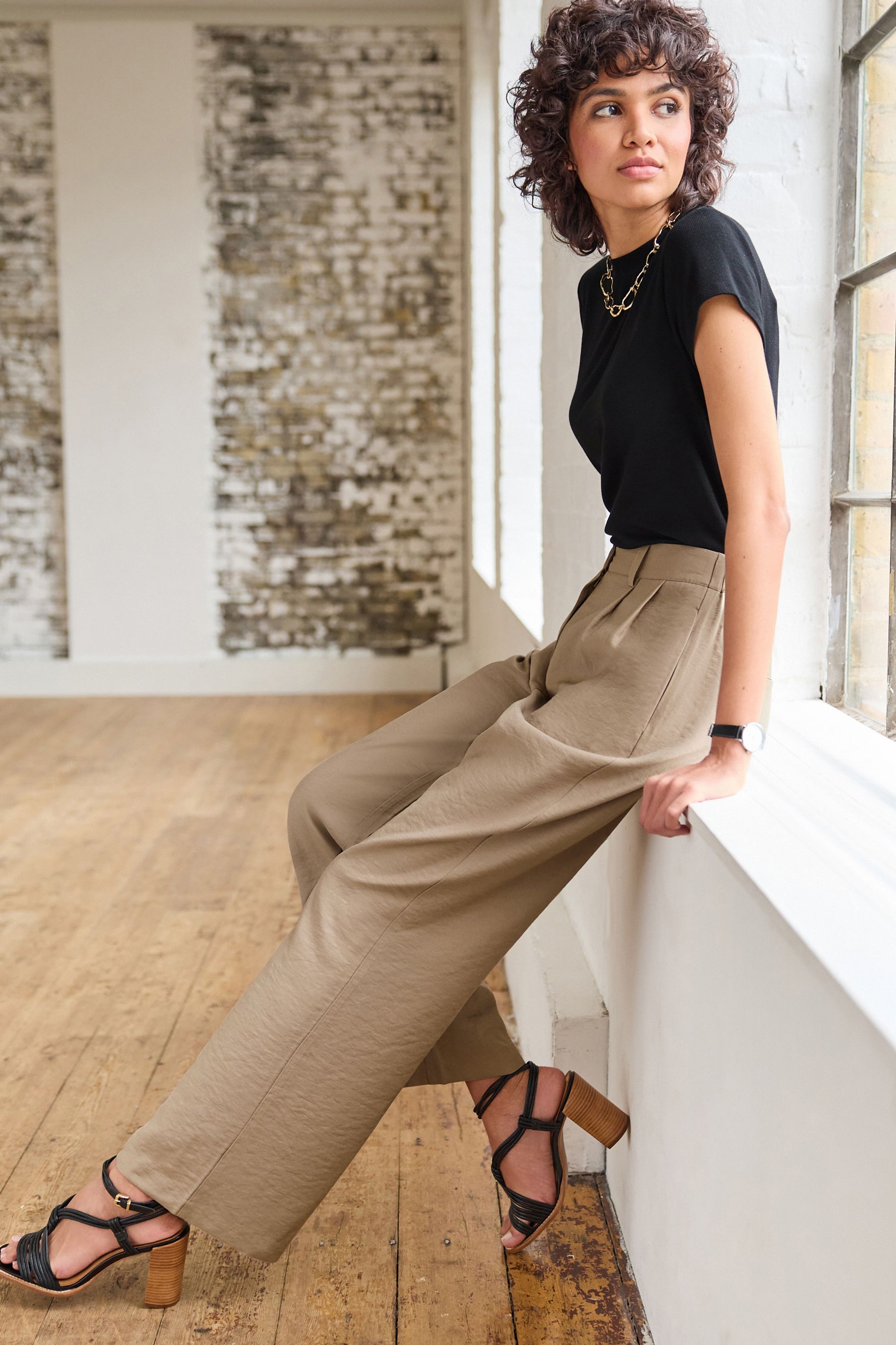 Next elastic waist trousers cheap