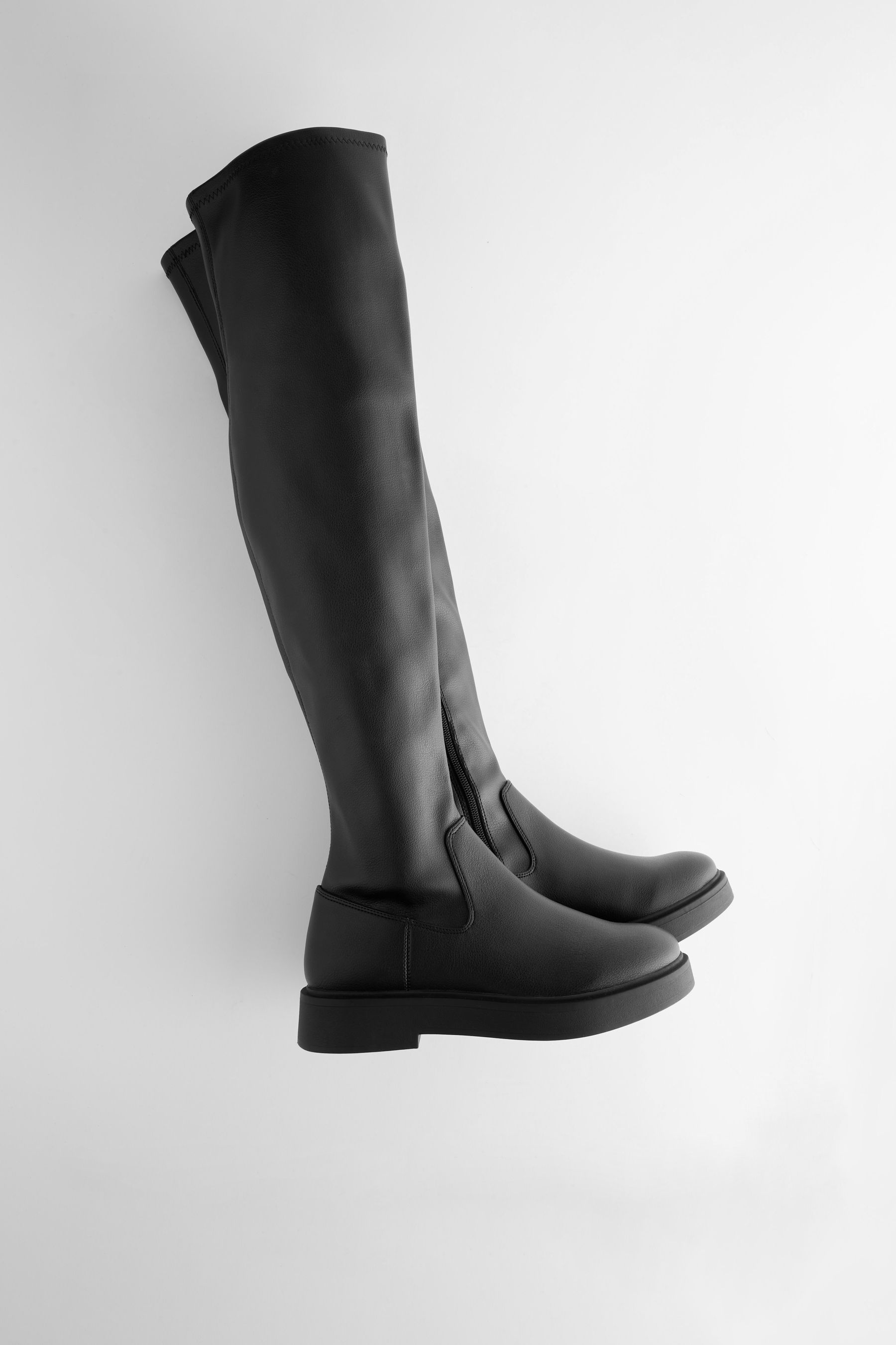 Buy Black Forever Comfort Over The Knee Stretch Boots from Next Luxembourg