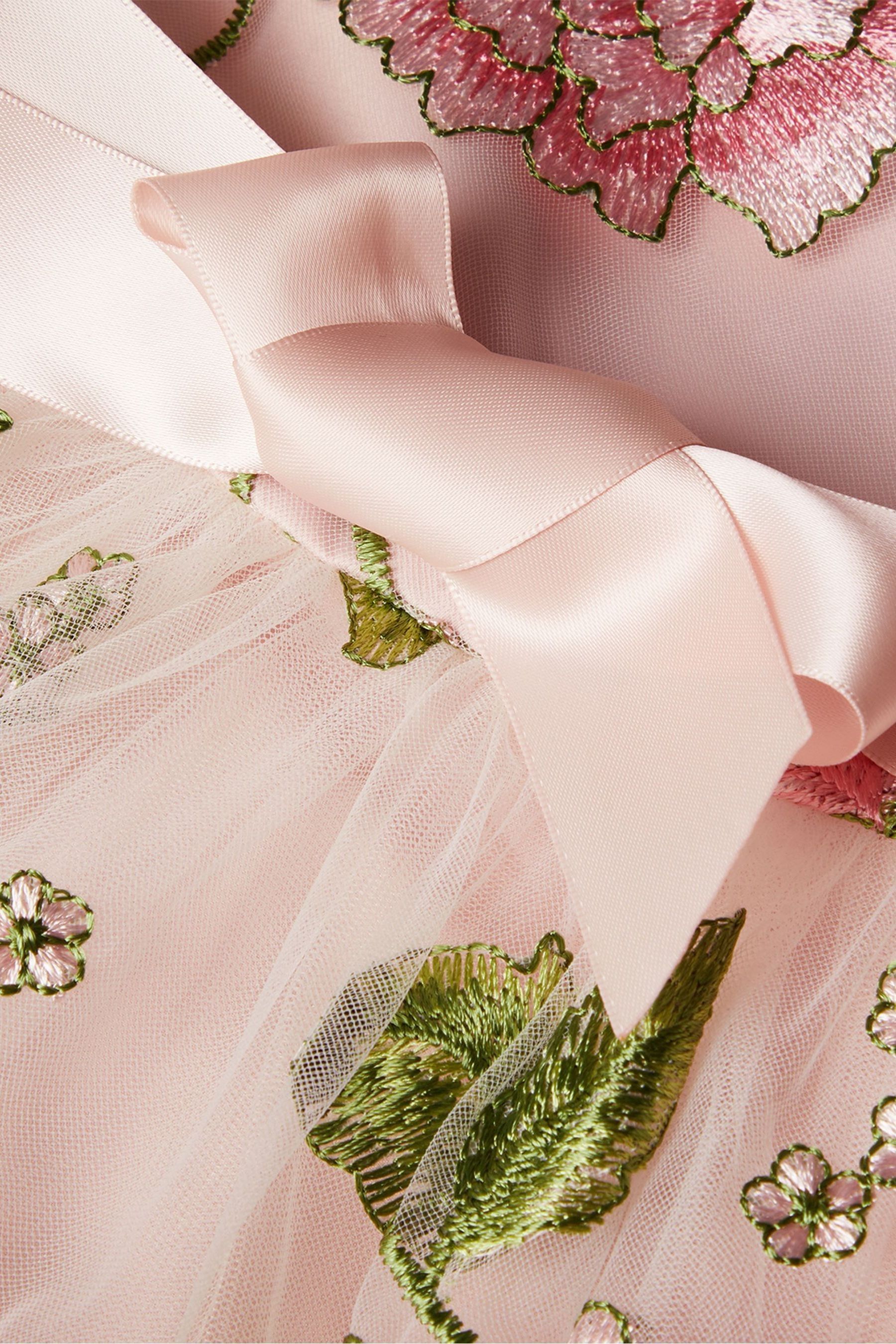 Buy Monsoon Pink Tabitha Tapestry Roses Net Dress from Next Luxembourg