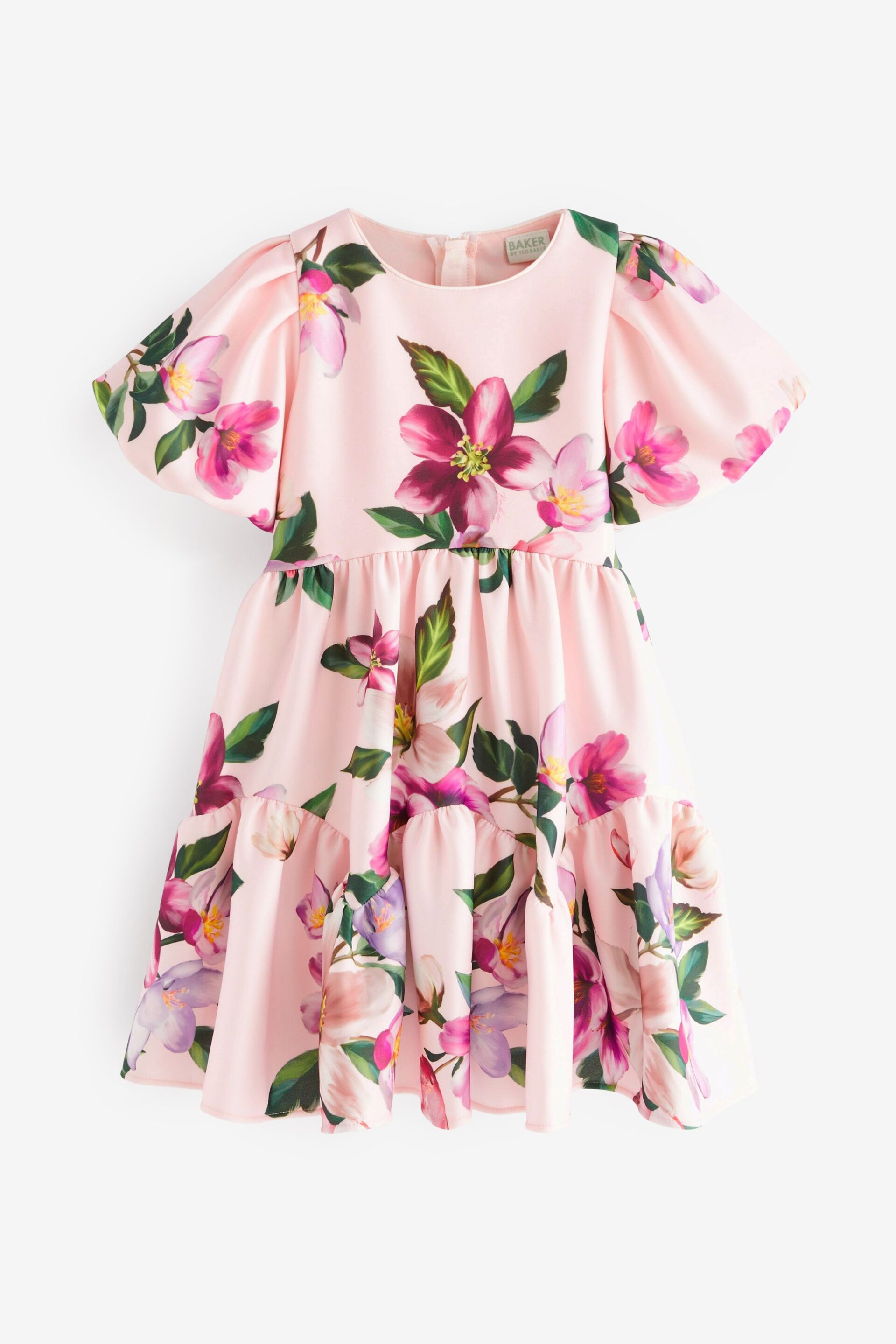 Baker by Ted Baker Pink Floral Scuba Dress - Image 8 of 11