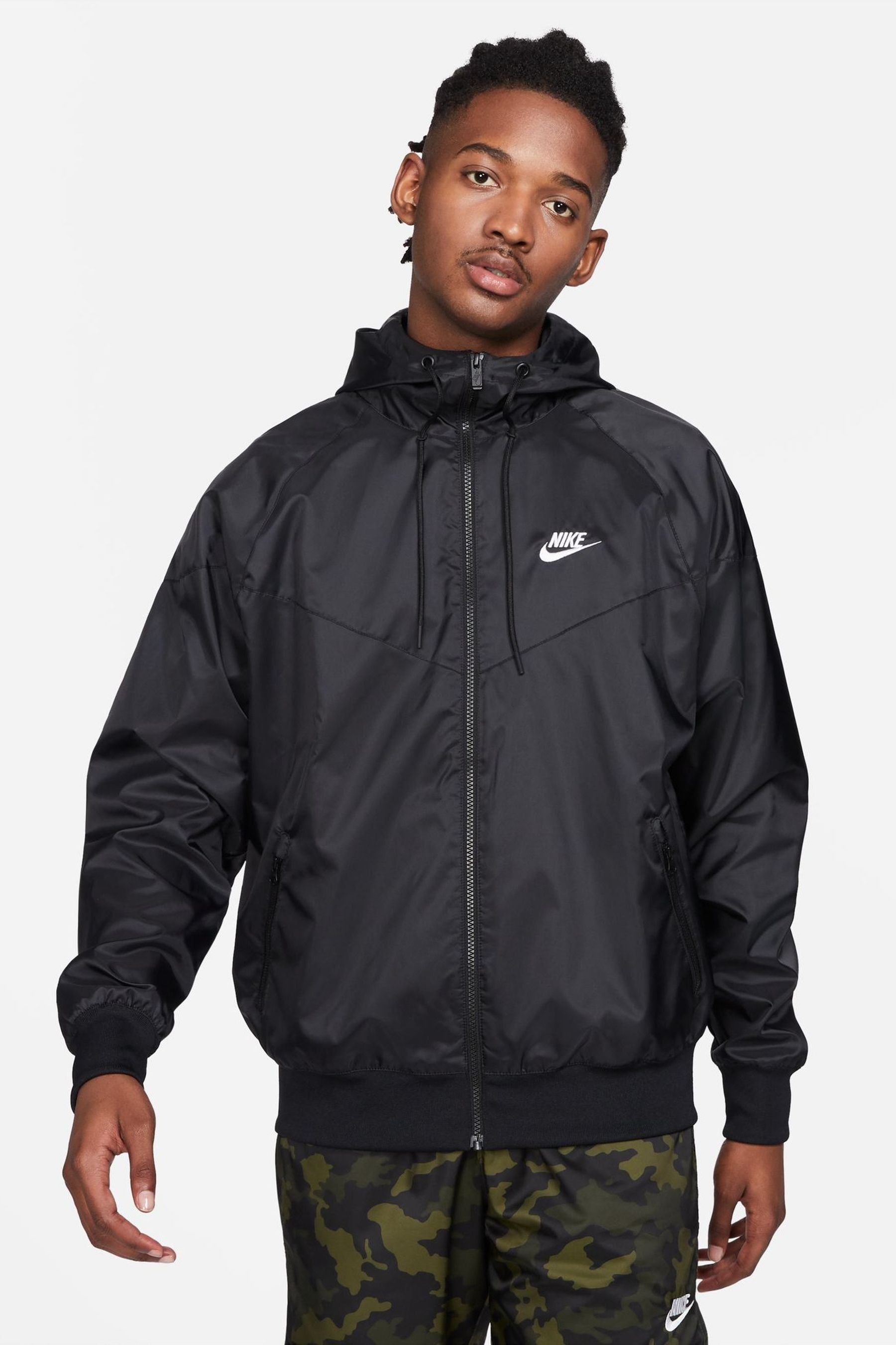 Buy Nike Black Windrunner Hooded Jacket from the Next UK online shop
