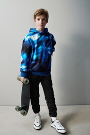 Blue Digital Print Hoodie (3-16yrs) - Image 4 of 7