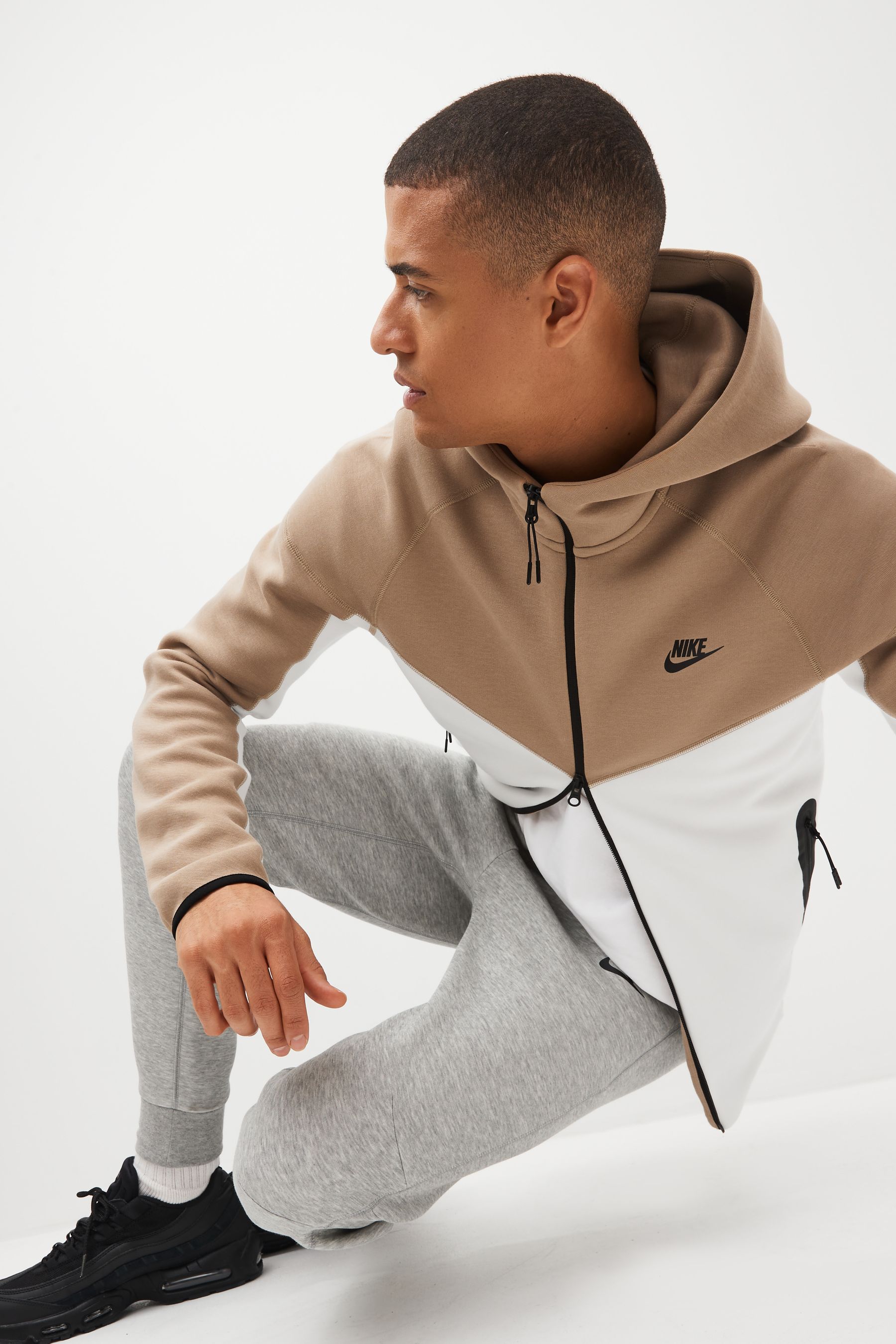 Khaki tech fleece top