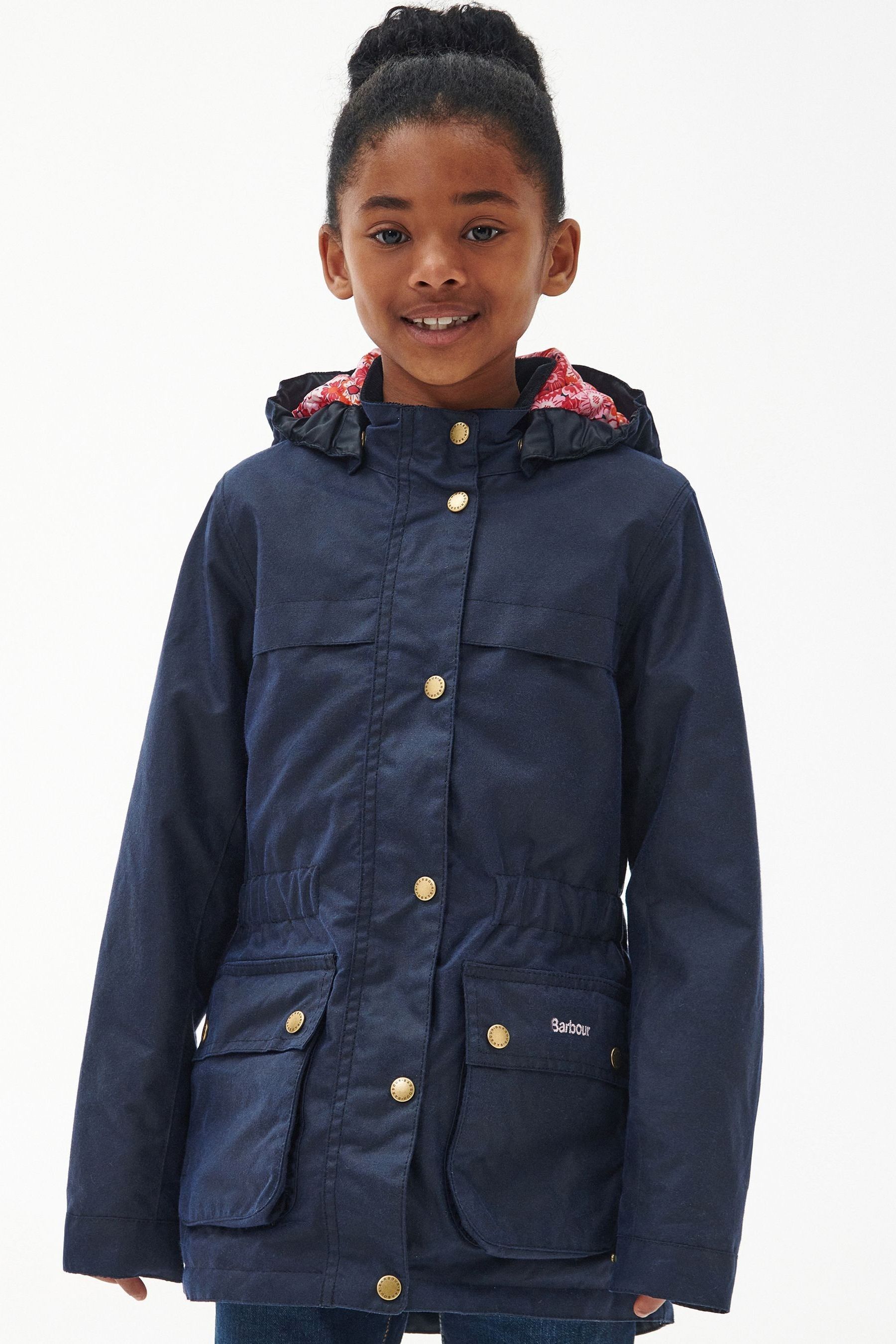 Buy Barbour Navy Girls Cassley Wax Hooded Jacket from Next Germany