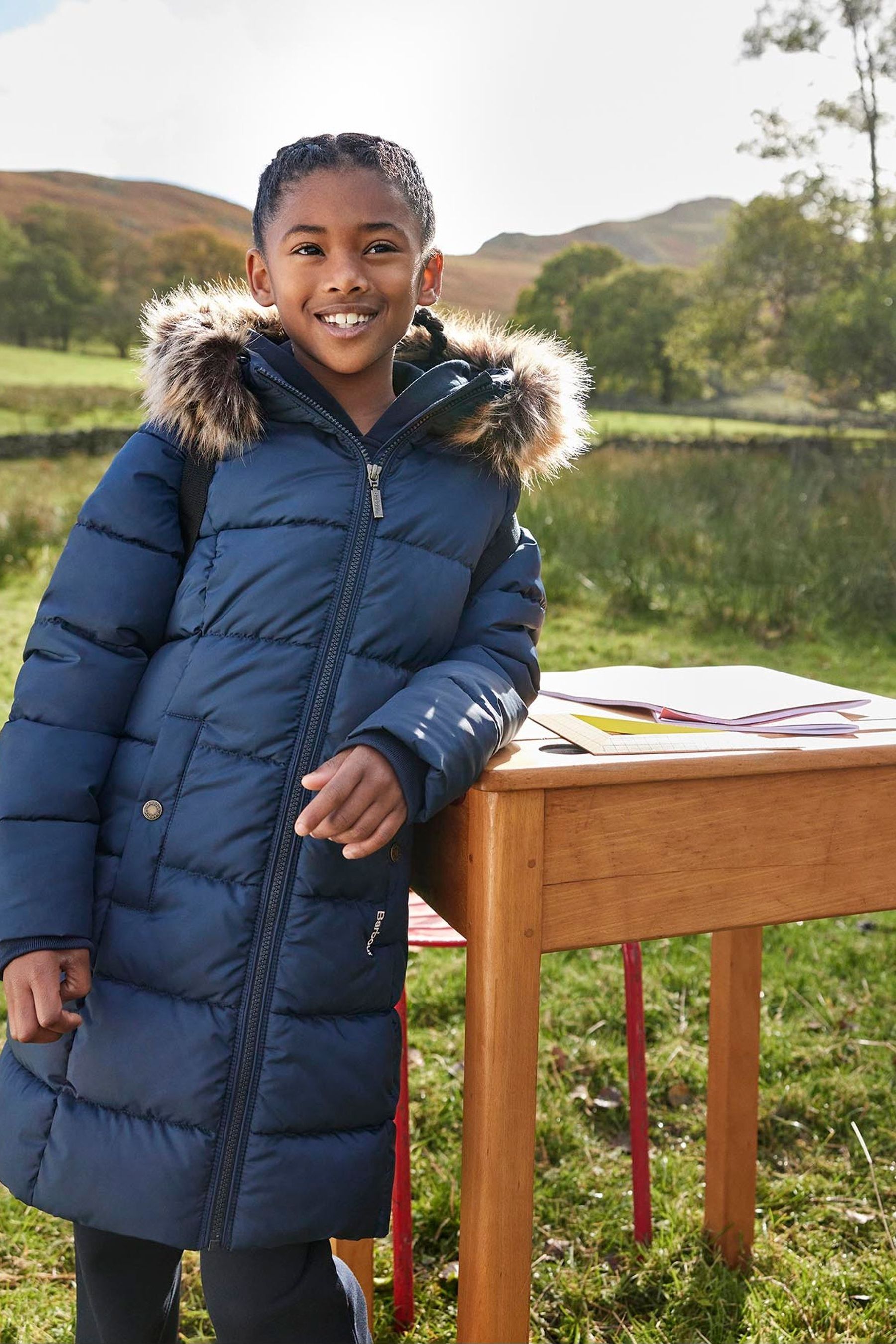 Barbour girls quilted jacket on sale