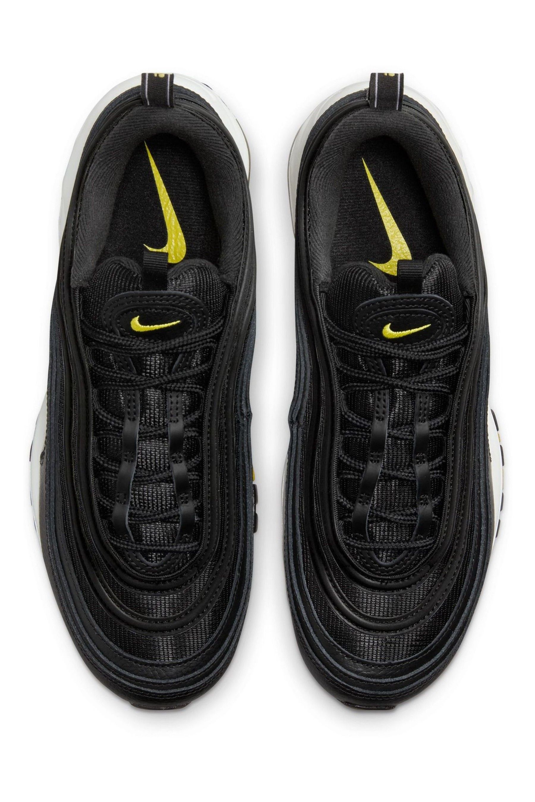 Buy Nike Black Yellow Air Max 97 Trainers from Next Luxembourg