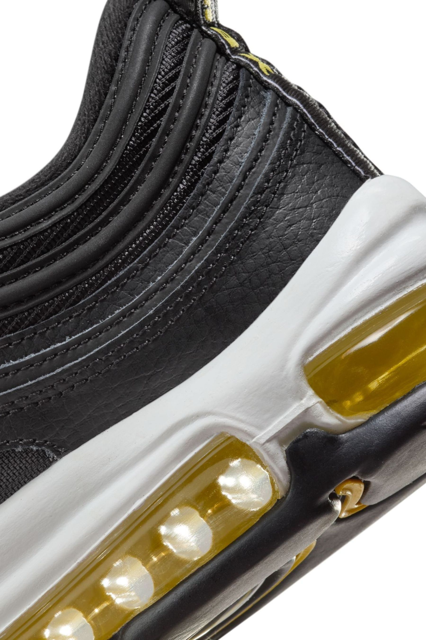 Buy Nike Black Yellow Air Max 97 Trainers from Next Luxembourg