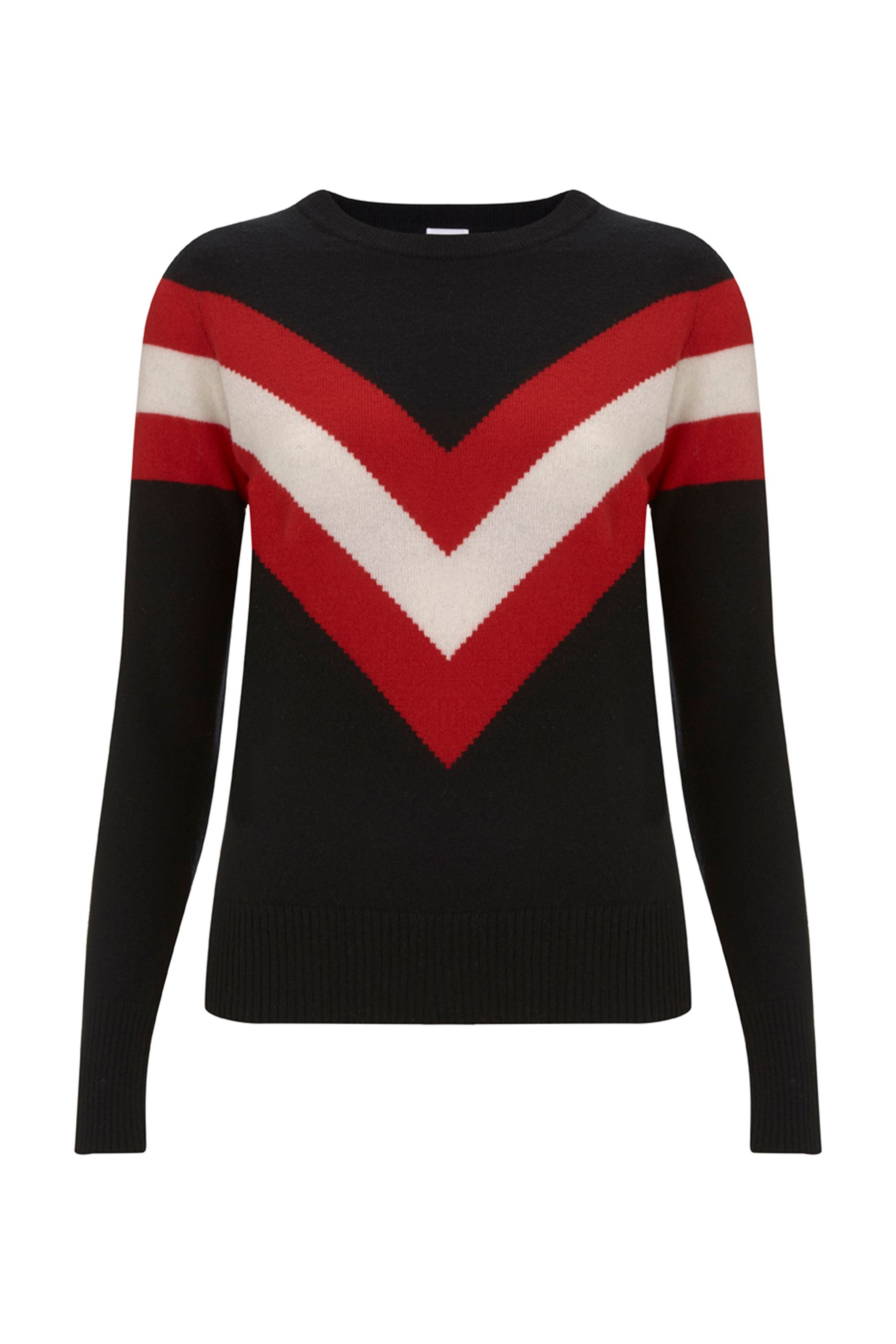 Buy Madeleine Thompson Arundel V Stripe Black Jumper from Next Luxembourg