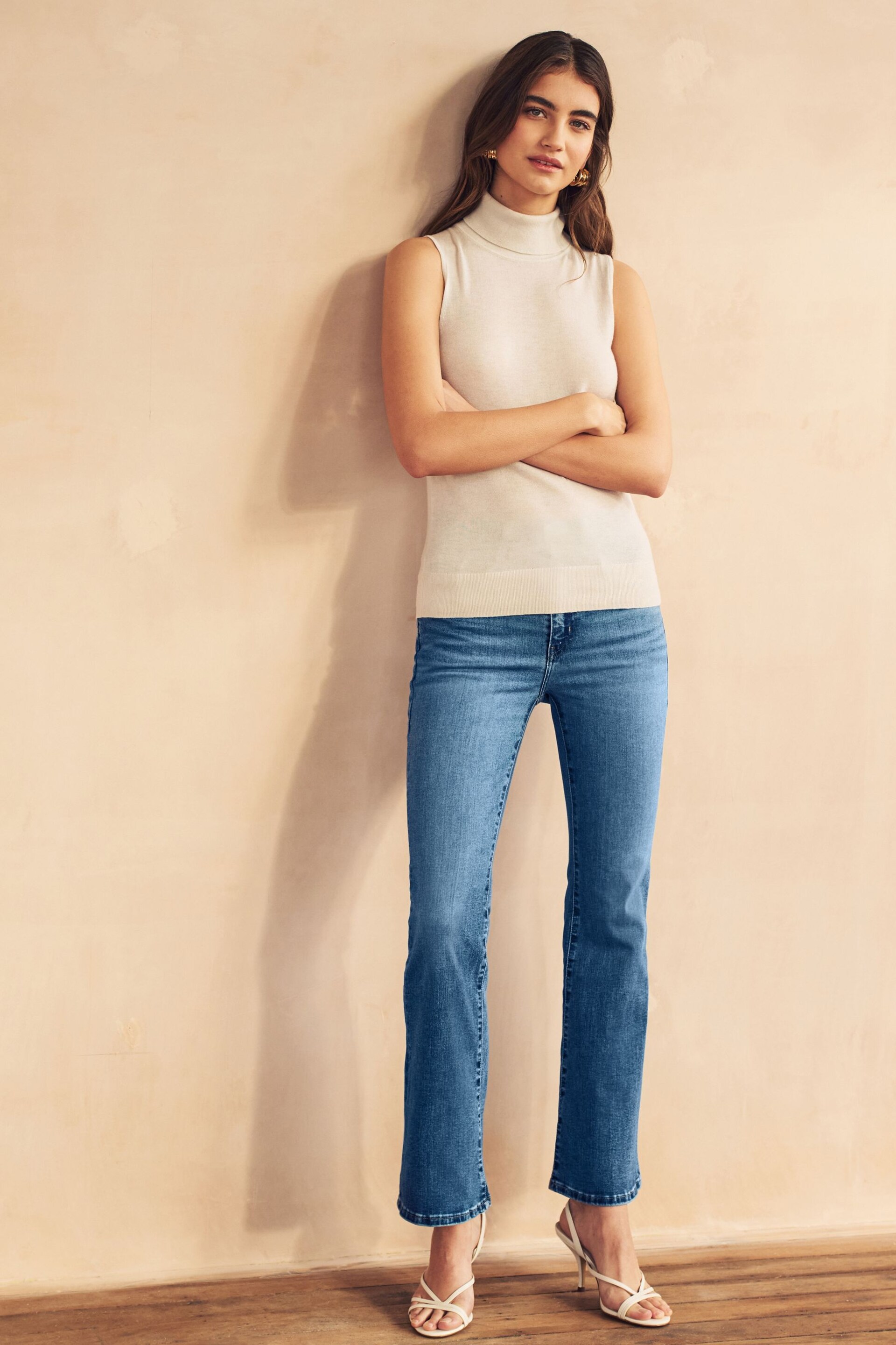 Levi's® Mid Blue 726™ High Rise Yoked Flare Jeans - Image 2 of 5