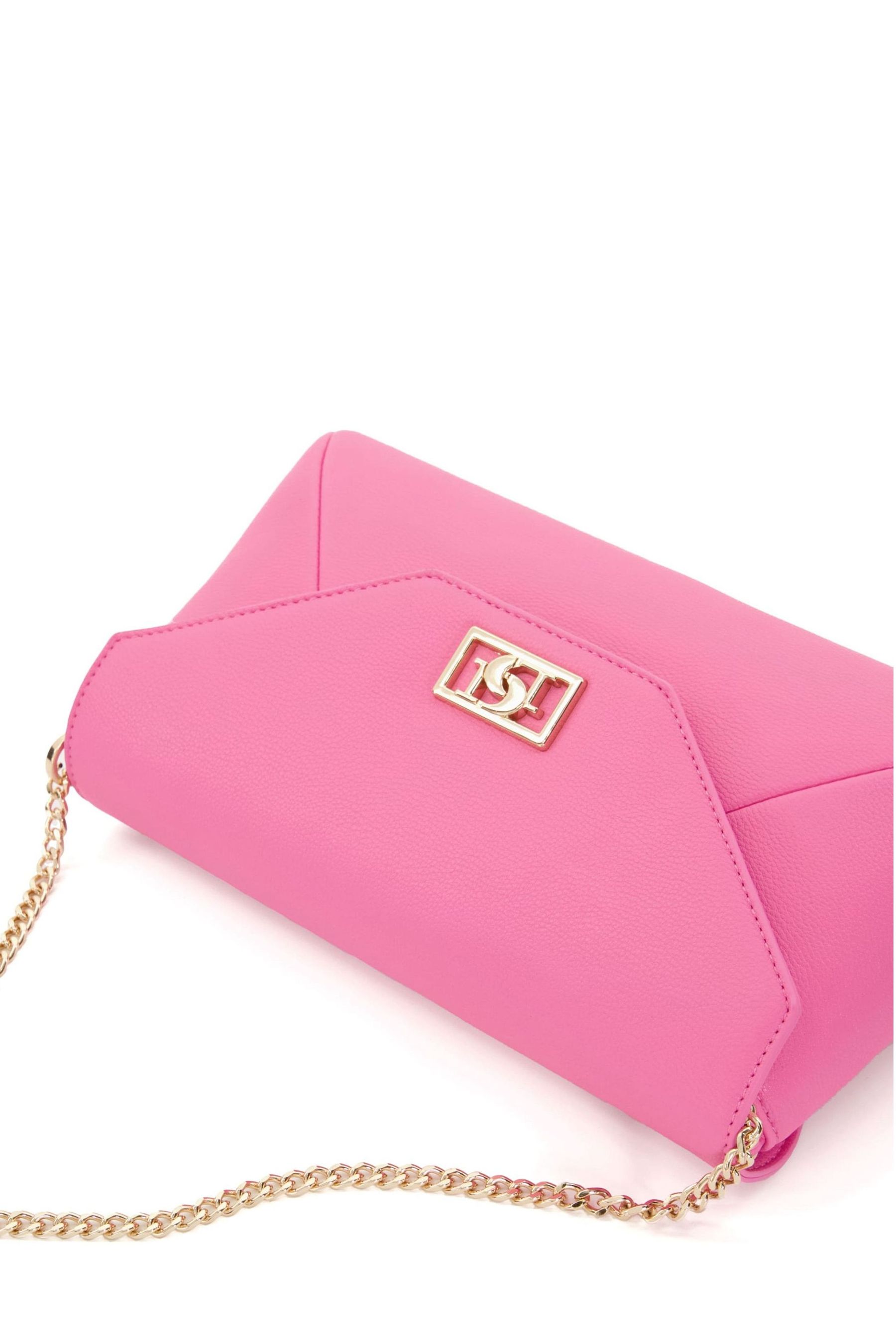 Buy Dune London Pink Elissia Branded Foldover Clutch Bag from Next Austria