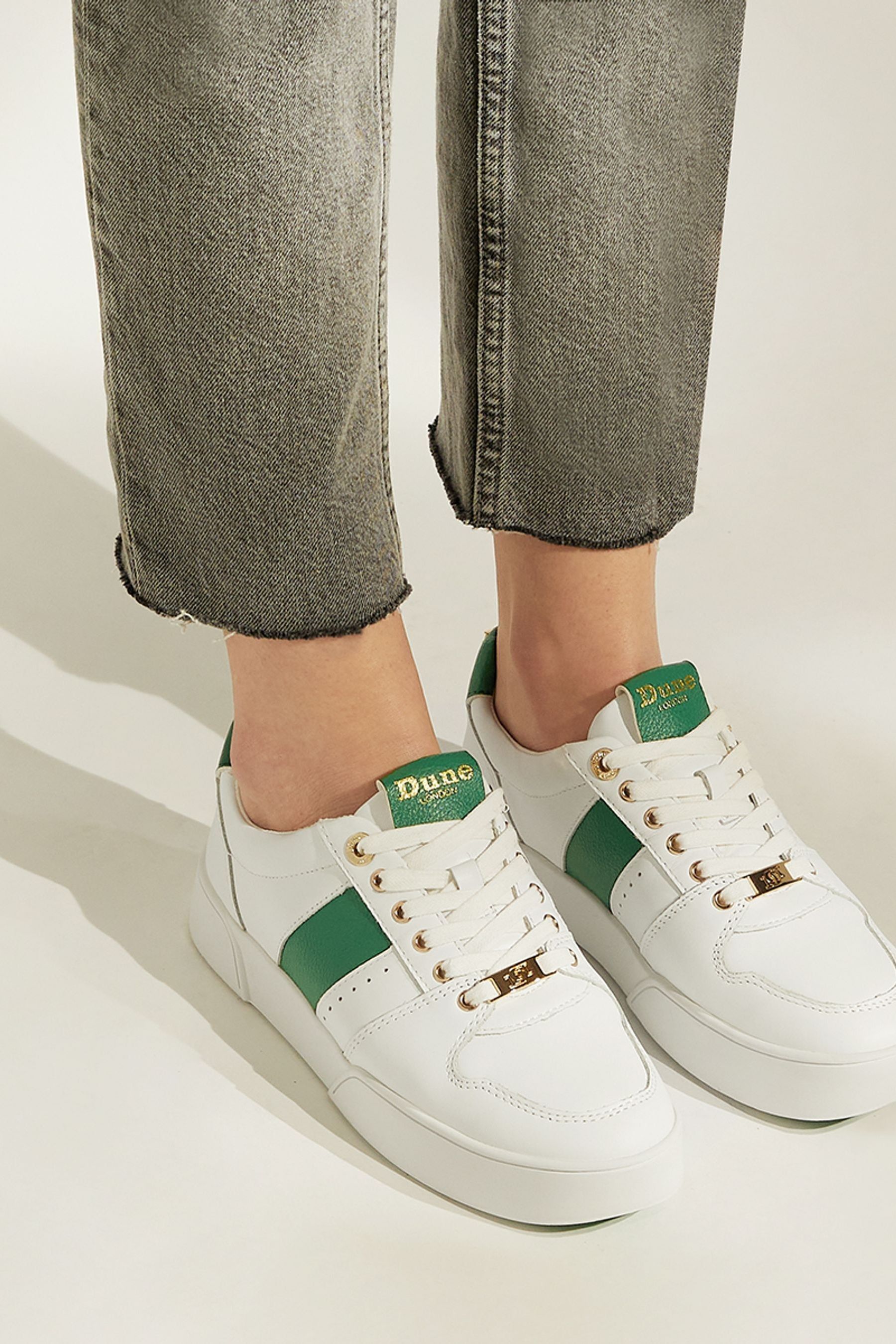 Buy Dune London Elysium Side Stripe Bumper White Trainers from Next Luxembourg