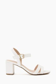 Dune London White Merisa 2 Part Block Heel Sandals - Image 3 of 7