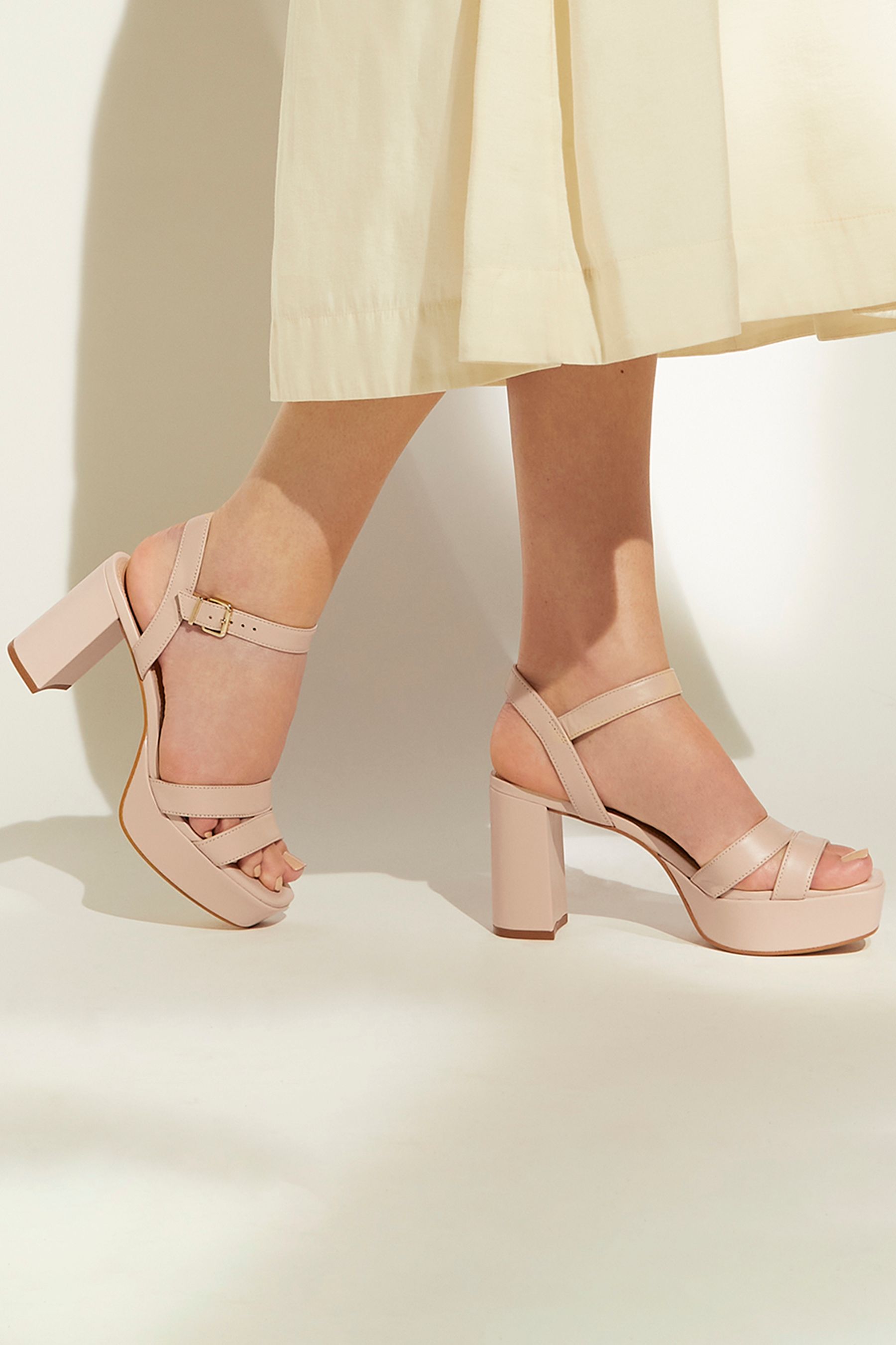 Dune nude wedges outlet