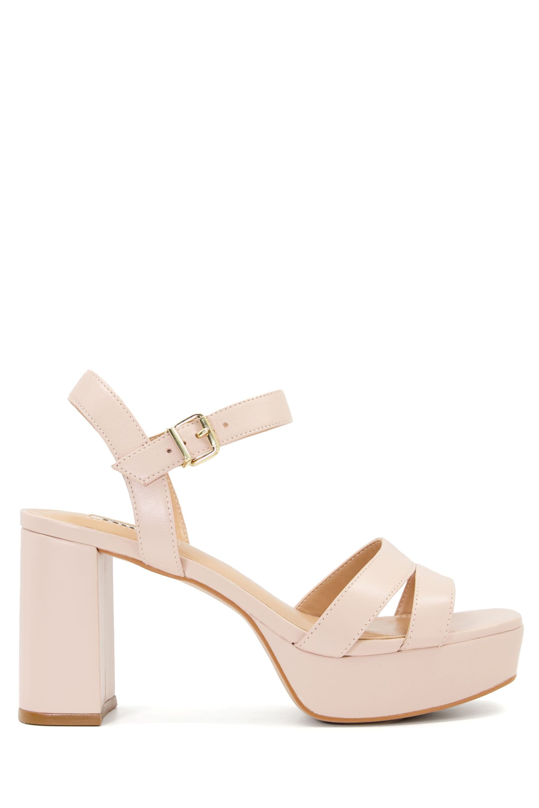 Dune London Nude Molten Sandals