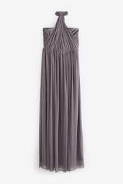 Mauve Purple Mesh Multiway Bridesmaid Wedding Maxi Dress - Image 12 of 12