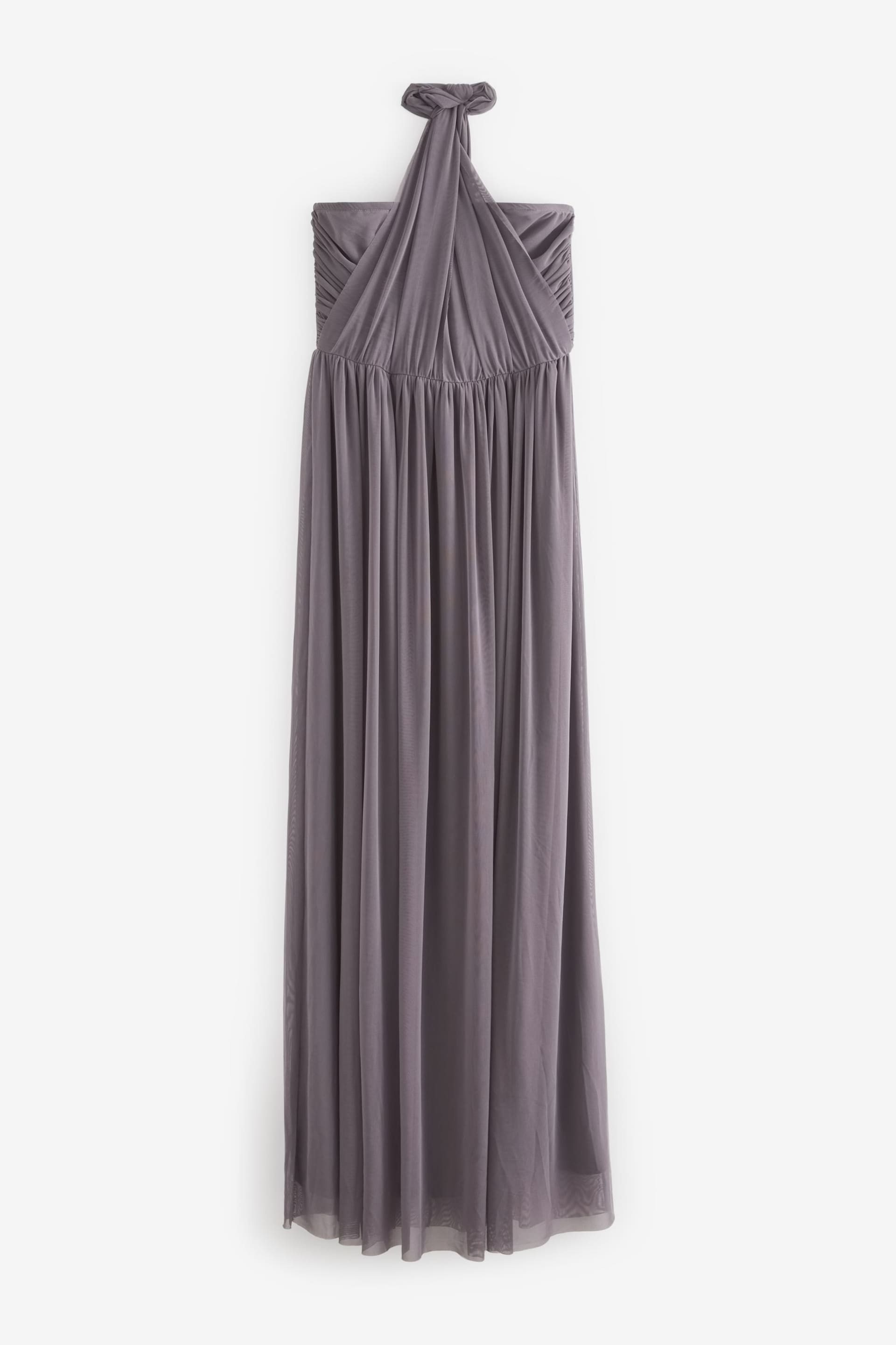 Mauve Purple Mesh Multiway Bridesmaid Wedding Maxi Dress - Image 12 of 12