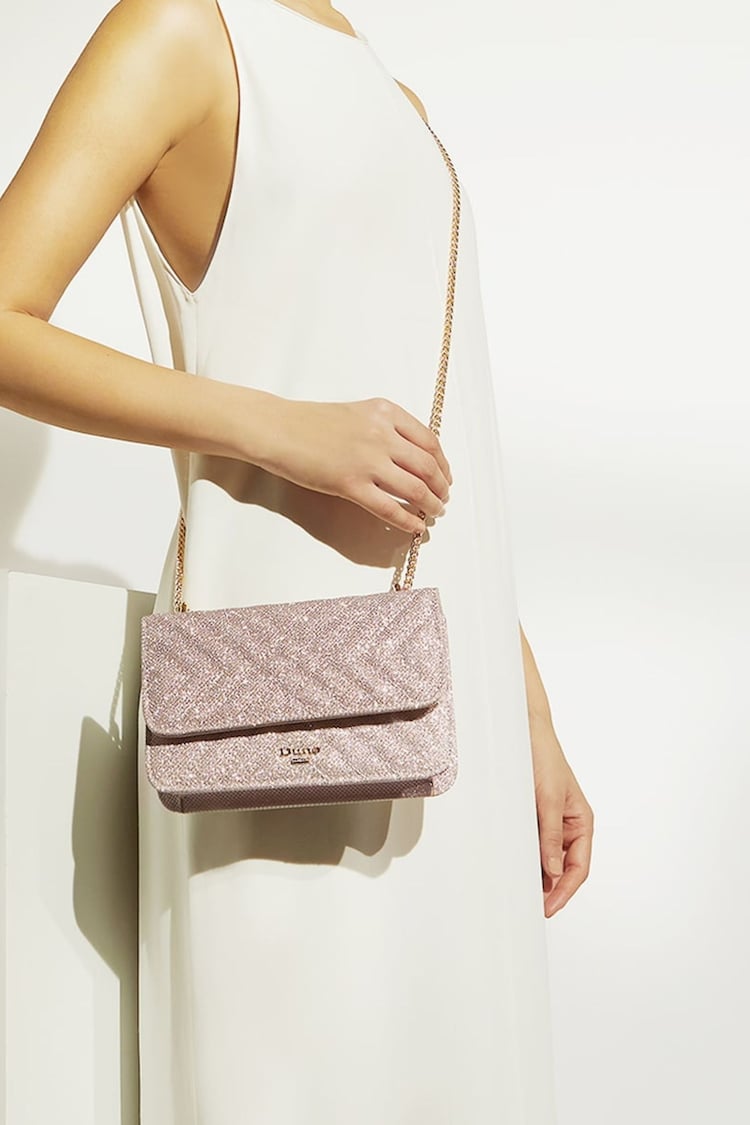 Dune London Purple Edorchie Quilted Shoulder Bag - Image 2 of 4