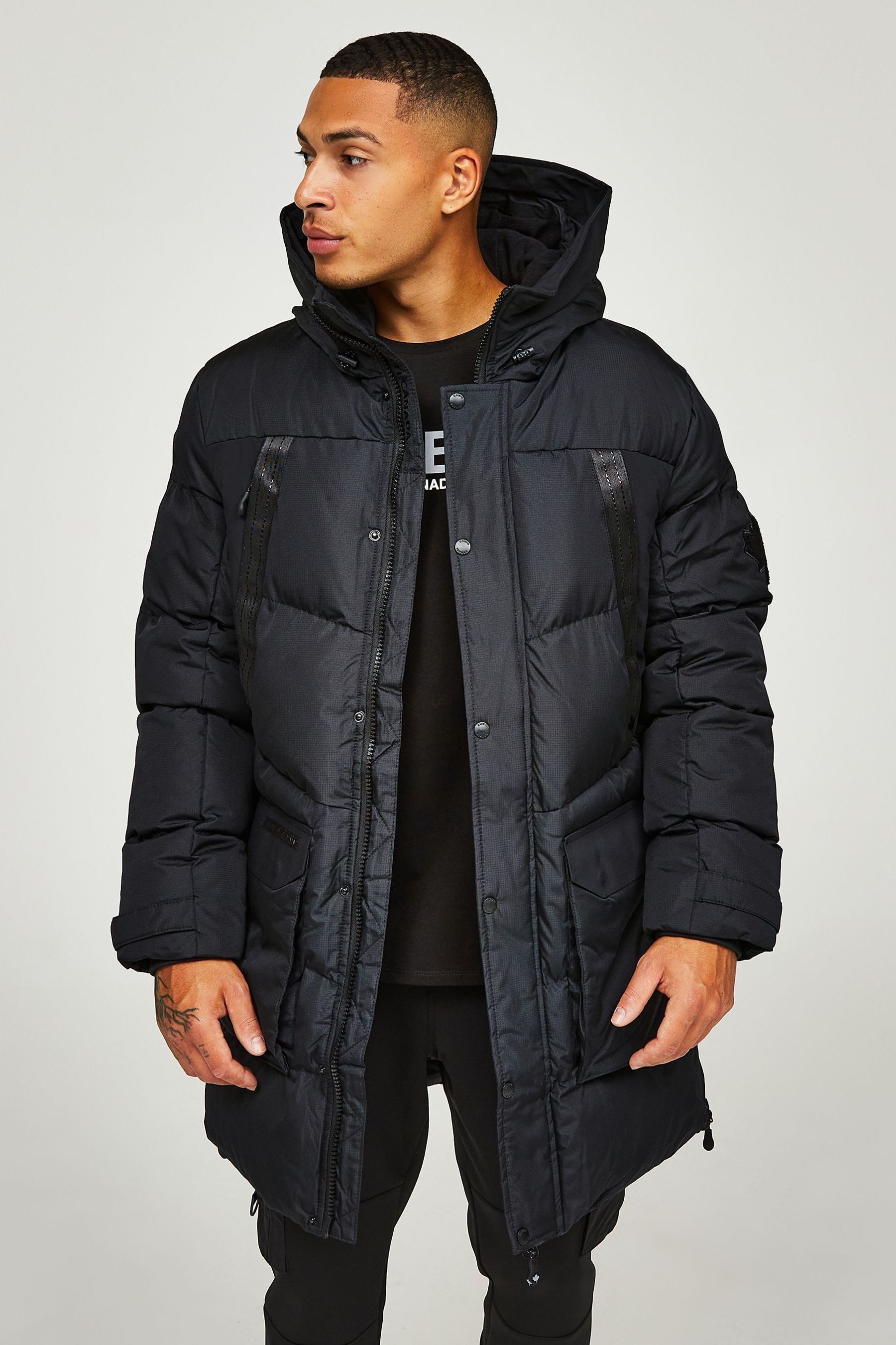 Doudoune noire longue shop