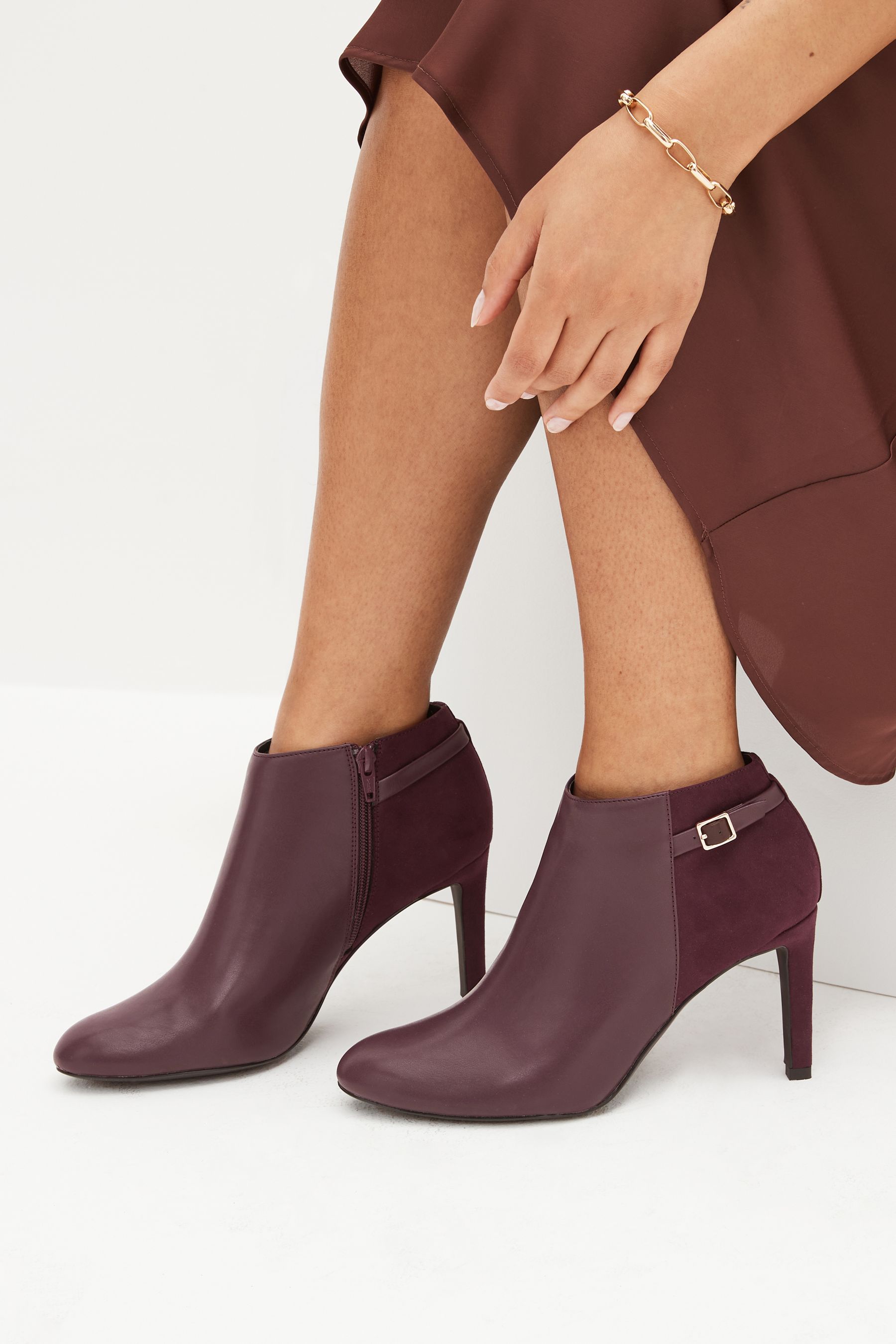 Next burgundy boots deals