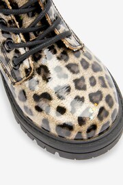 Leopard Print Standard Fit (F) Warm Lined Lace-Up Boots - Image 10 of 11