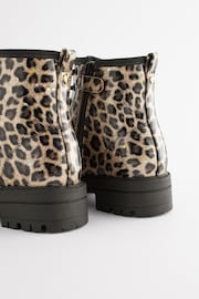 Leopard Print Standard Fit (F) Warm Lined Lace-Up Boots - Image 6 of 11