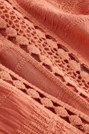 Orange Crochet Longline Kimono Cover-Up - Image 2 of 2