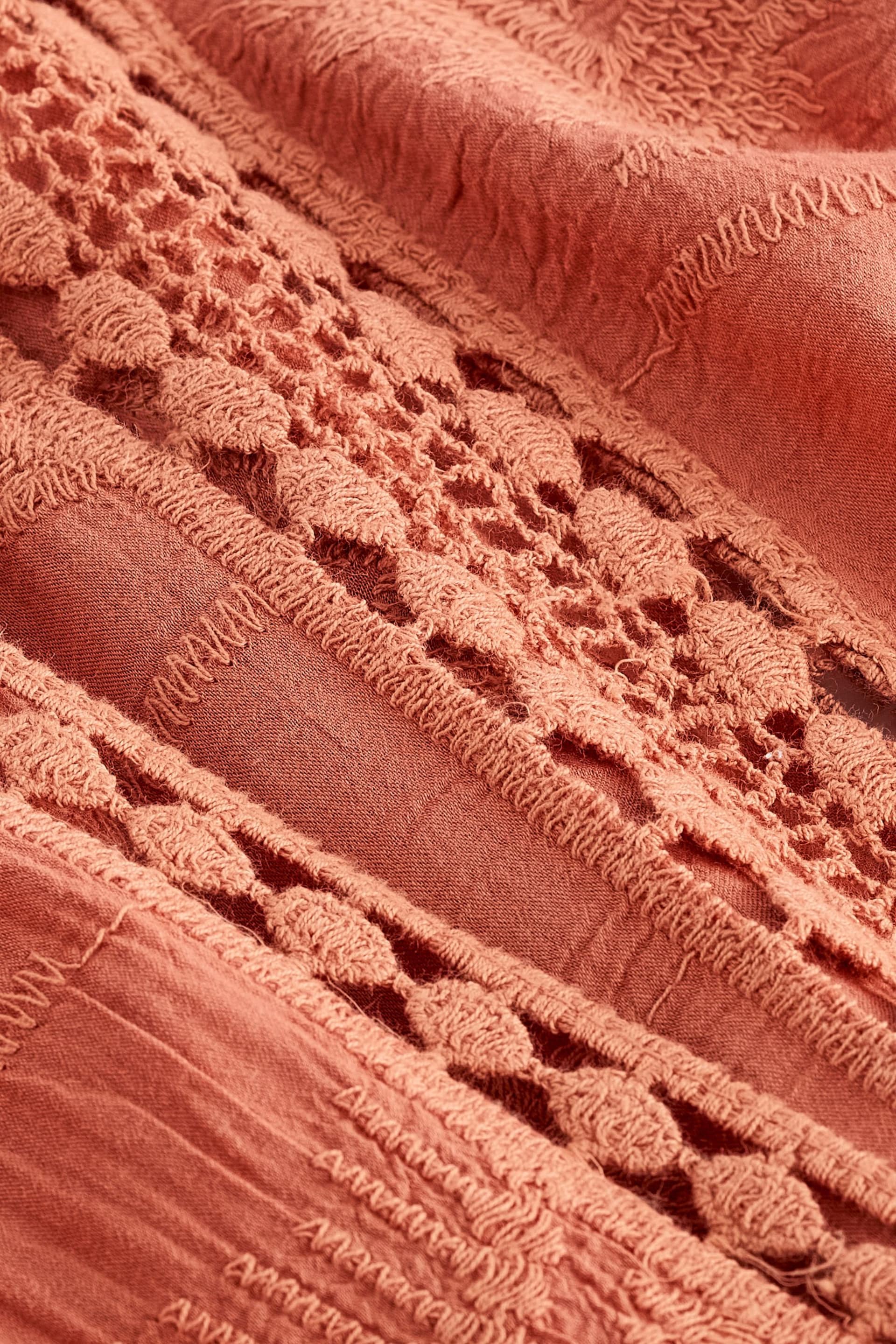 Orange Crochet Longline Kimono Cover-Up - Image 2 of 2